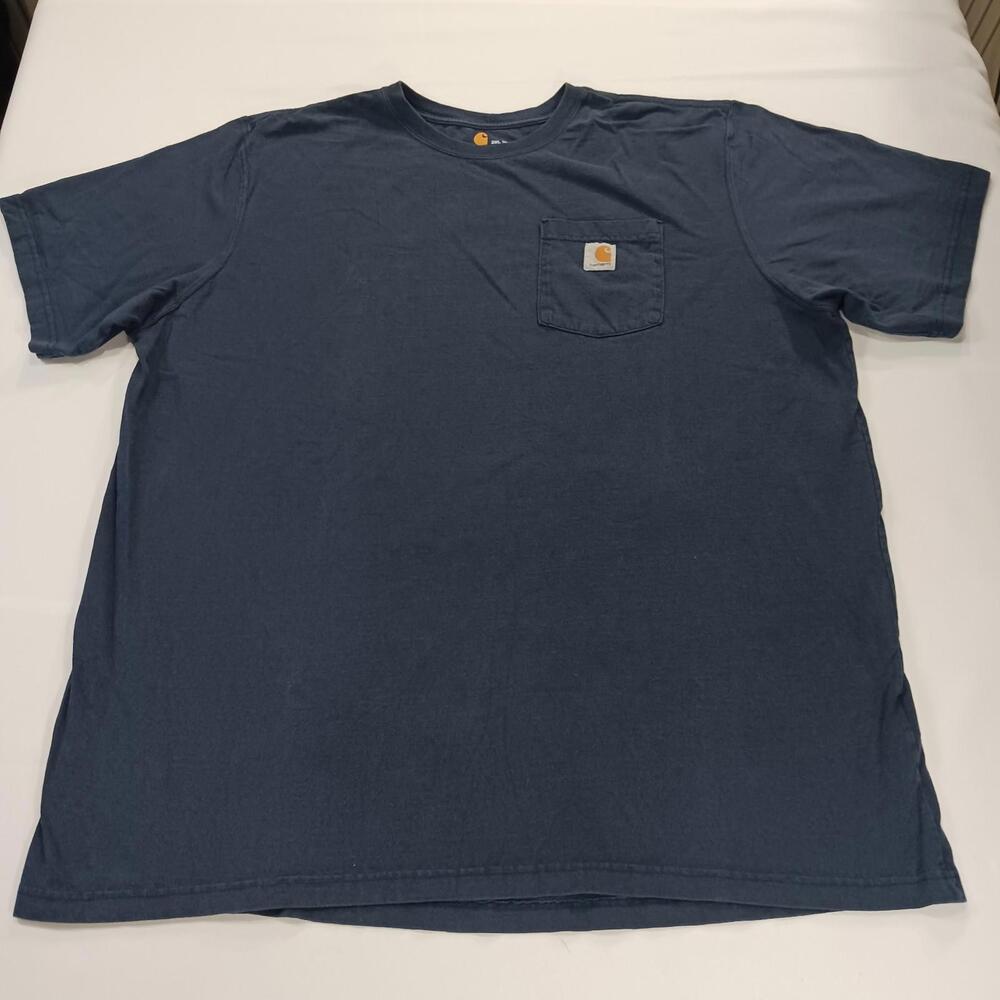 Carhartt K87-NVY Men's 2XL Tall Short Sleeve Pocket Workwear Blue Cotton T-Shirt